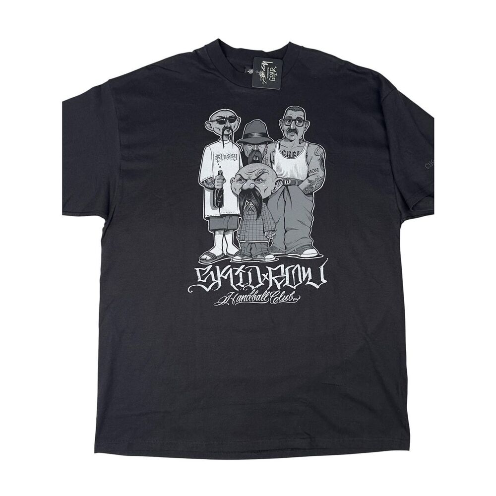 Mister Cartoon x Stussy Skid Row Tattoo Handball Club T-Shirt Size XL